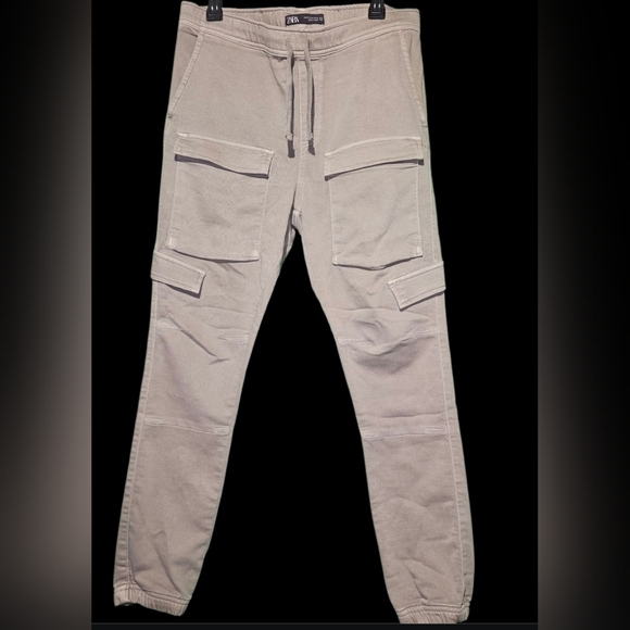 Zara Men's Medium EUC Tan Cargo Pants - Picture 2 of 4